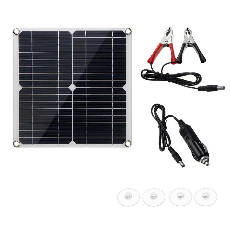 跨境供应单晶20W太阳能板电池板发电板智能12V24V控制器现货光伏