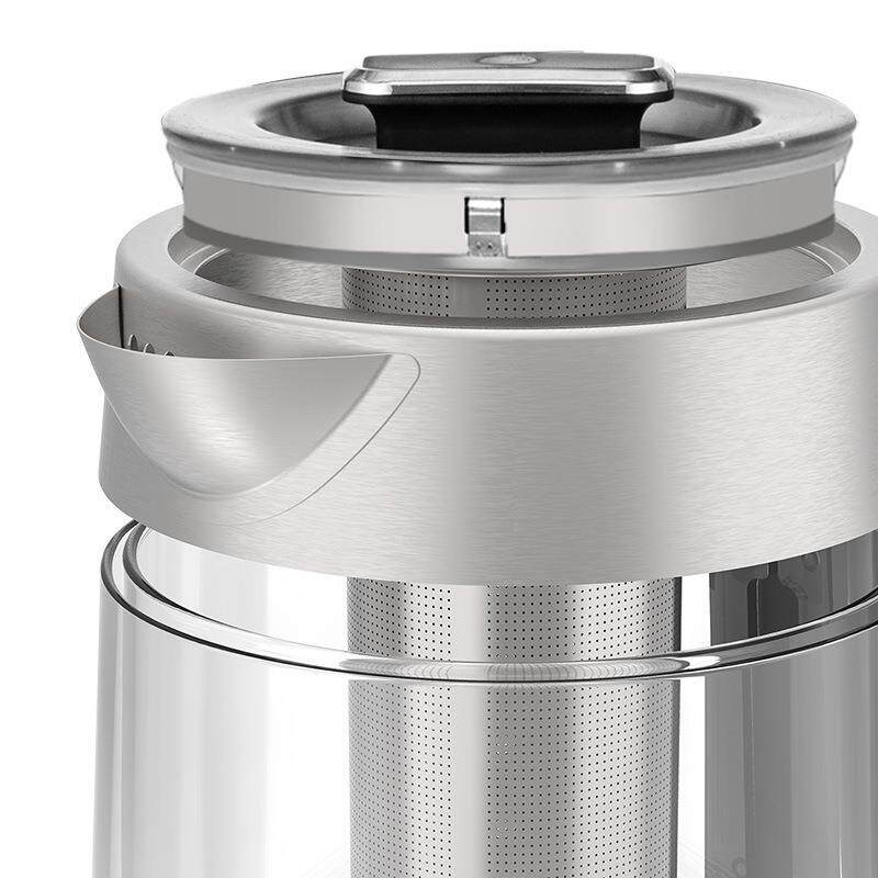 电热水壶不锈钢双层玻璃烧水壶自动断电保温1.7L大容量开水壶安全