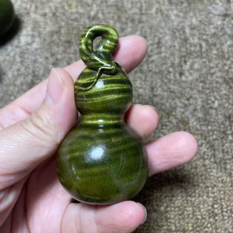 金丝楠木阴木满波纹手把件文玩葫芦把把壶富甲天下盘玩