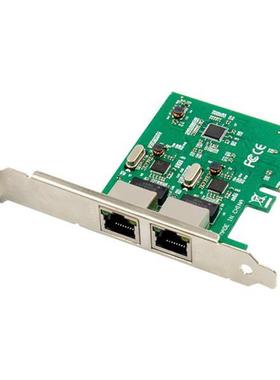 1个 银绿色 ABS+金属 PCI-E 千兆以太网电口网卡 PCIe 1000M双口
