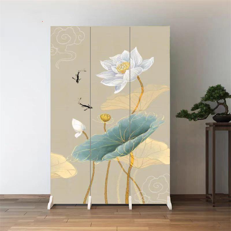 24新款中式屏风隔断卧室折叠简易可移动屏风办公围挡客厅玄关遮挡