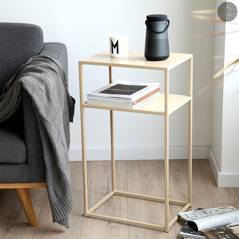 意式极简边几铁艺床边客厅沙发置物架阳台小桌子北欧卧室简易床头