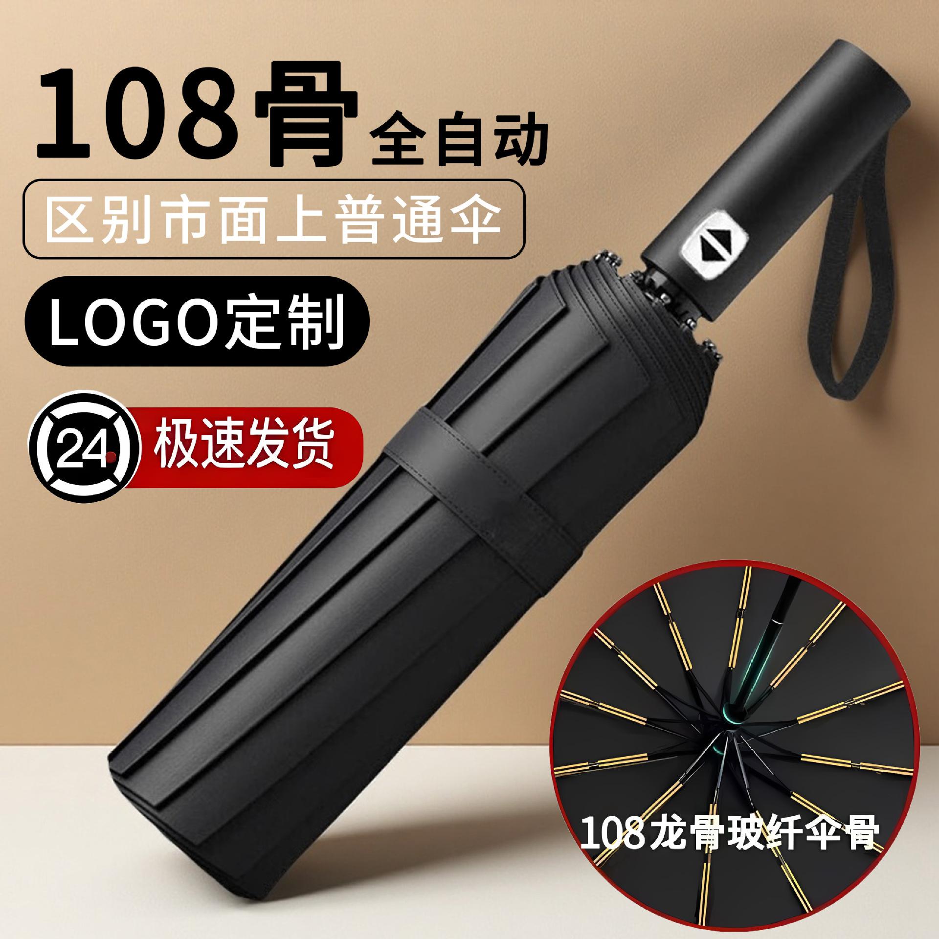 150cm特大号雨伞108骨自动男士折叠遮阳伞防晒晴雨两用太阳伞