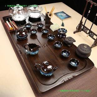 全自动底部上水烧水壶办公室功夫茶具茶台 家用茶盘一体底部套装