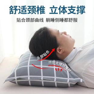 全荞麦皮枕头成人家用学生宿舍颈椎专用纯荞麦壳高枕芯带枕头套男
