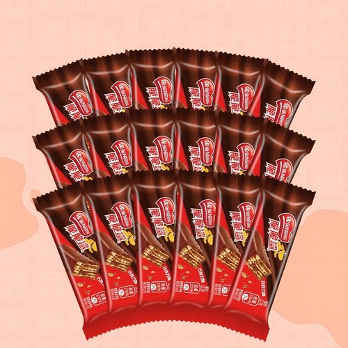 雀巢脆脆鲨巧克力牛奶味威化夹心饼干网红爆款年货儿童休闲小零食