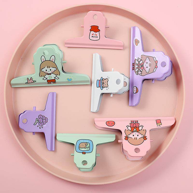 趣味DIY贴纸山形夹大号文件资料装订票据夹不锈钢强力大夹子