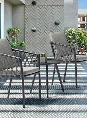 户椅桌椅组P2016300合咖啡店扶手休外闲三件套家用阳PP塑料台靠背