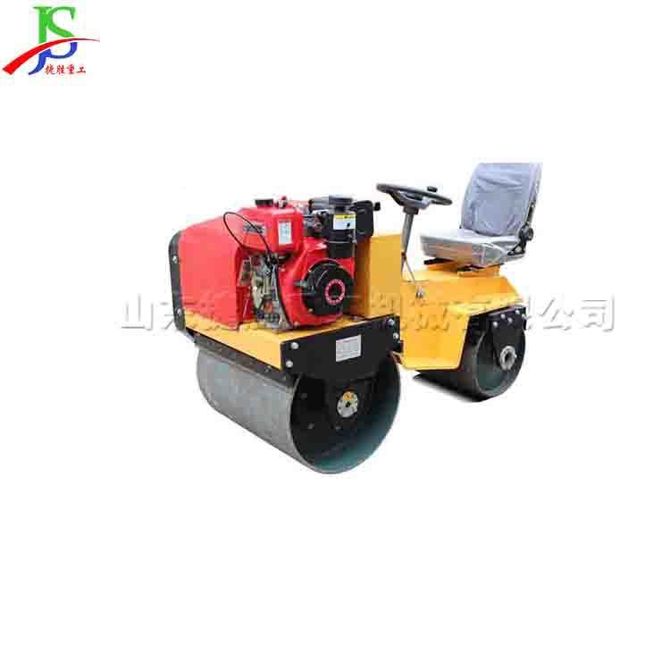 全液压座驾式振压机小型柴油双钢轮压路公机路路地动973面修补压