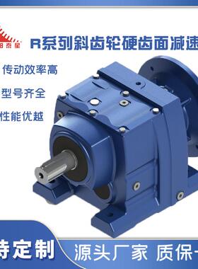 温州厂家R系列带伺服法兰卧式硬齿面斜齿轮减速机变速机耐磨
