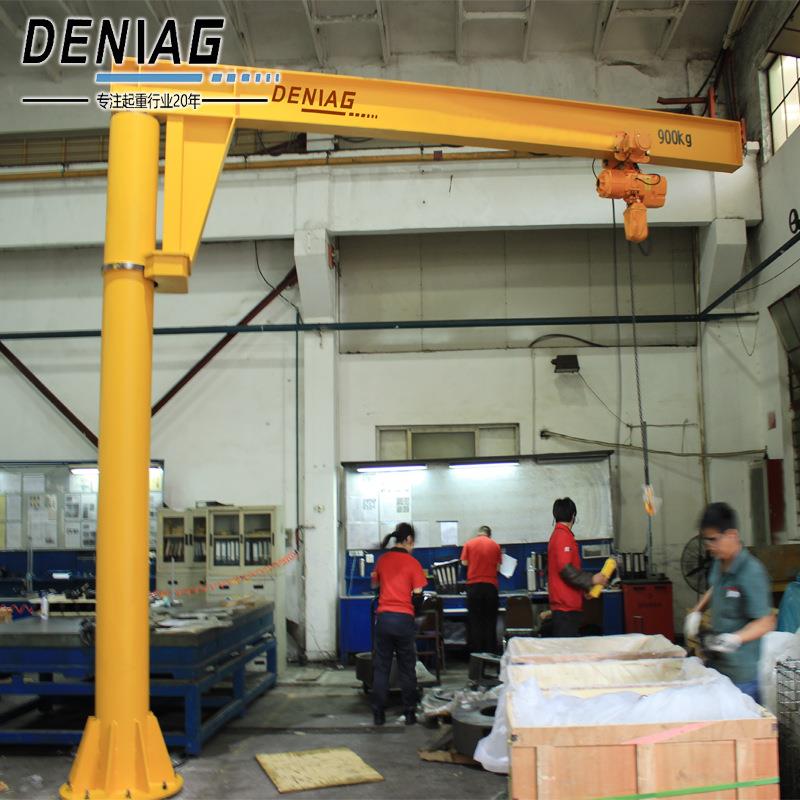 德耐特悬臂吊厂家设计500kg定柱式起重机60°旋转起升吊机