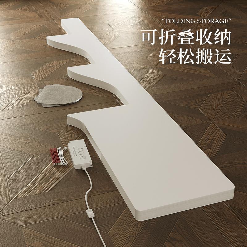 墙轻枝轻枝纸墙纸发光屏风挡风隔断背景墙办屏公板可折叠移动置物