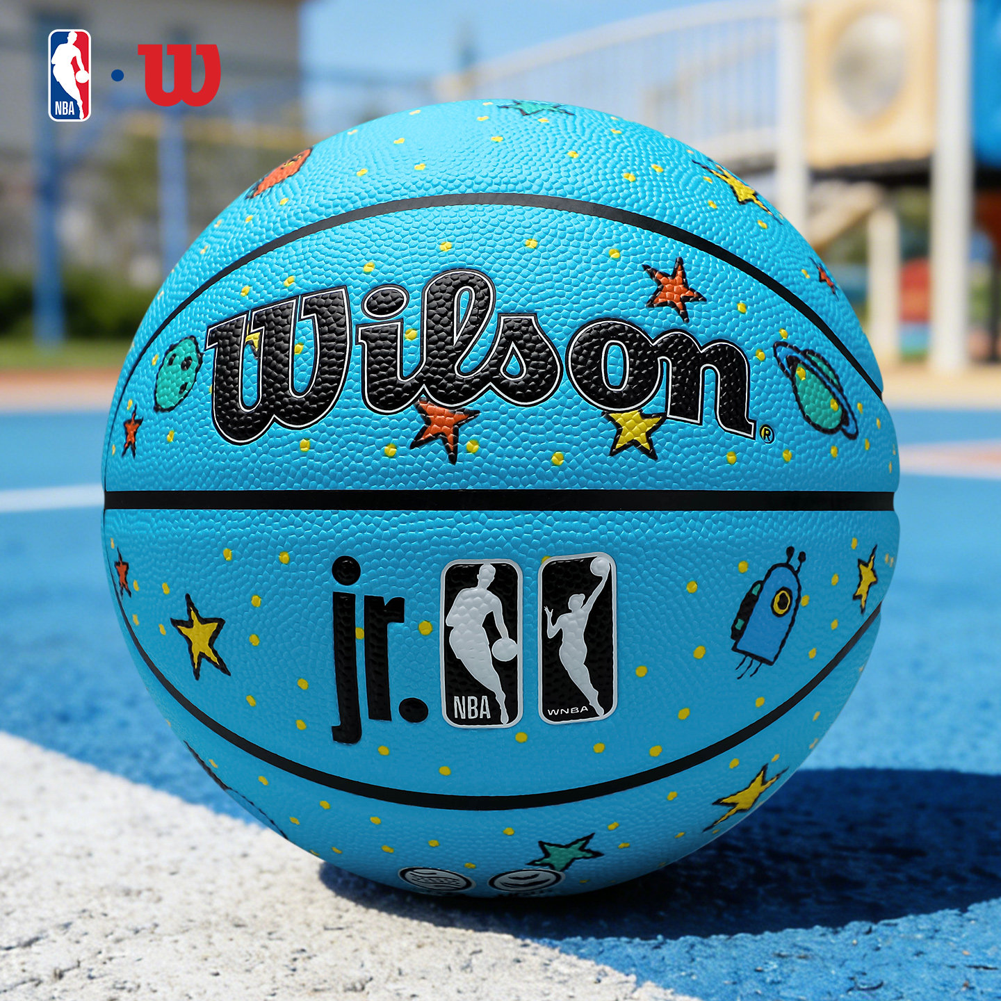 Wilson威尔胜NBA超轻超软儿童室内外比赛训练轻量4号PU篮球刻字
