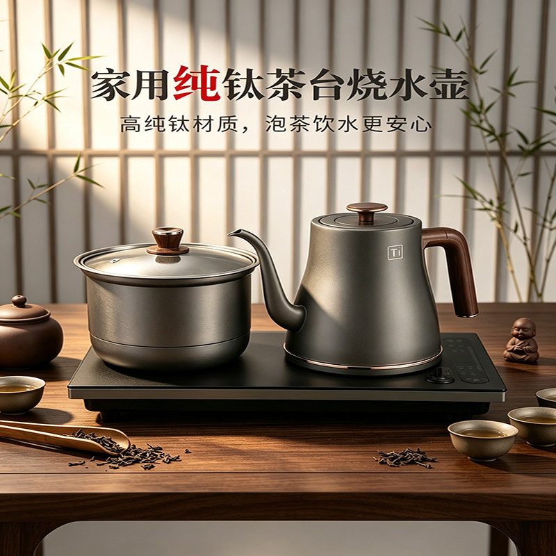 烧水壶纯钛自动上水家用泡茶器具