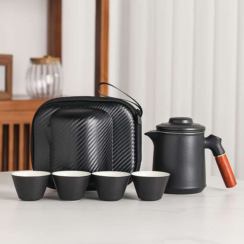 旅行茶具套装简约快客杯随行便携式车载茶具一壶四杯户外茶杯茶壶