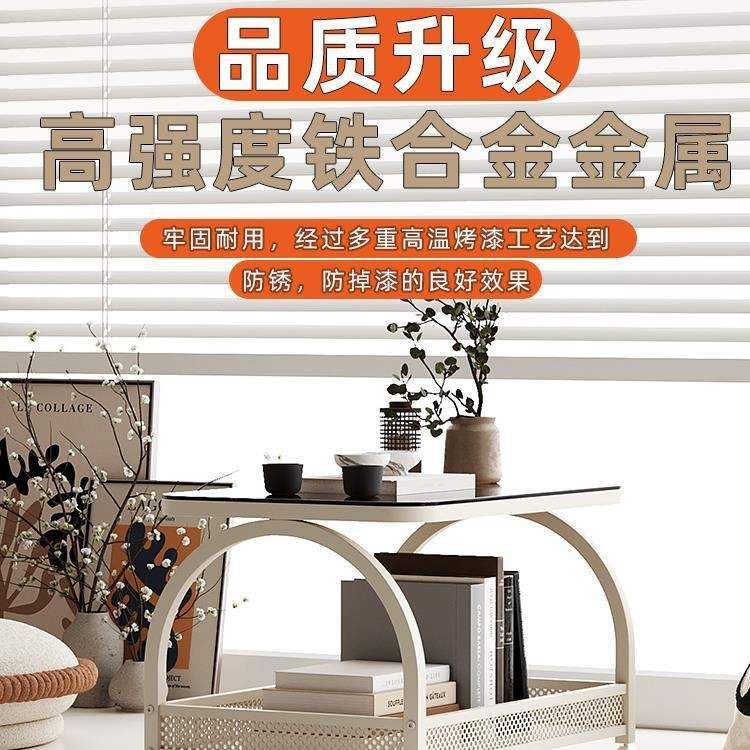 飘窗小桌子卧室家用榻榻米玻璃小茶几网红奶油风床上桌学习小矮桌
