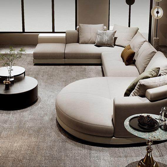 北欧现代轻奢异形组合贵妃圆形沙发大平层别墅区样板房意式皮布椅,家装灯饰光源,其它灯具灯饰,淘宝优惠券,粉丝福利购,淘宝优惠卷