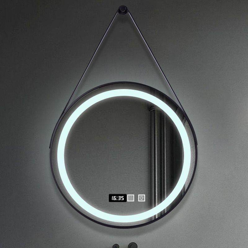 智能浮法玻璃浴室镜壁挂多功能三色光防雾设计三控调光时间显示亚