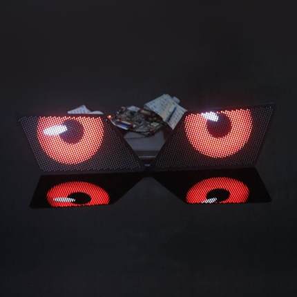 三为新款5V12V可选菱形可编辑LED恶魔眼车灯改装装饰灯