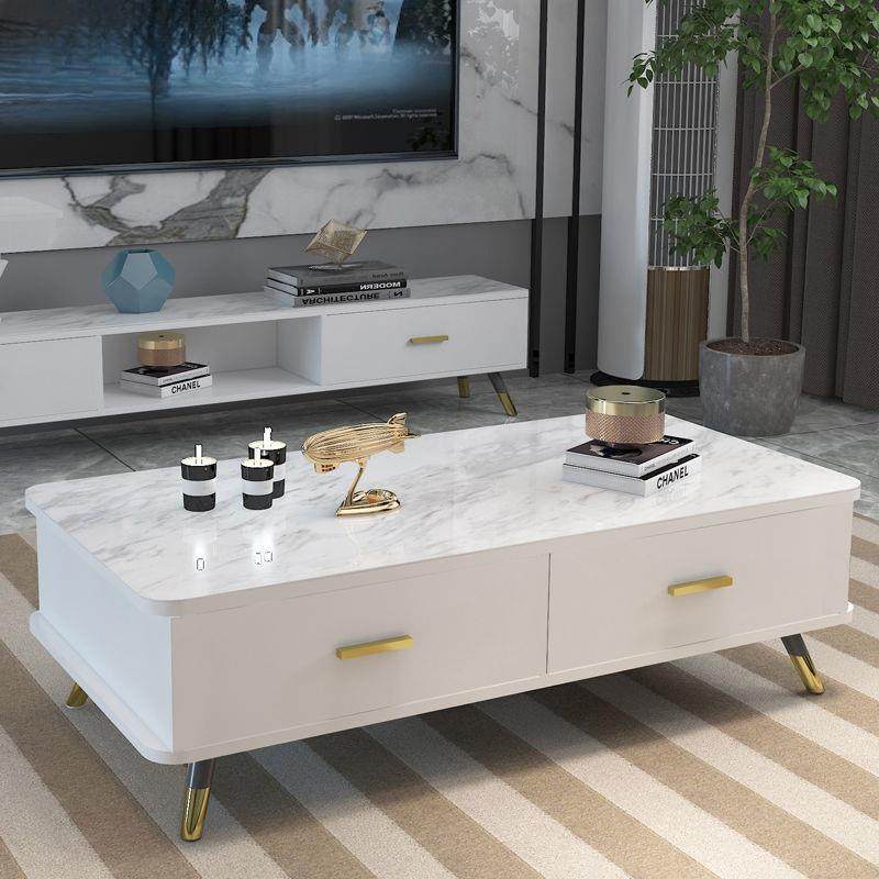 电视柜茶几组合现代简约茶几家用客厅小户型出租屋爆款茶几带抽屉