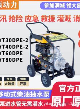 上海伊藤动力YT30DPE-2/YT40DPE-2移动式小型柴油机抽水泵自吸泵