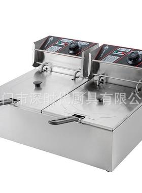 HEH82A量大订6L+6L410商用电炸炉电热双缸双筛油炸锅