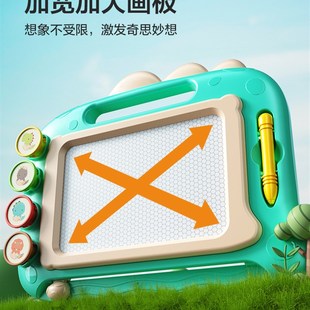 儿童画板家用涂色磁性写字板1一2岁宝宝3磁力4涂鸦画画玩具可