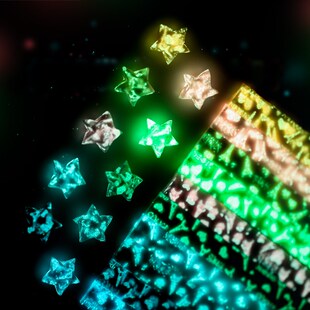 叠纸条210张 夜光星星折纸五角星许愿瓶荧光彩色发光星星幸运星