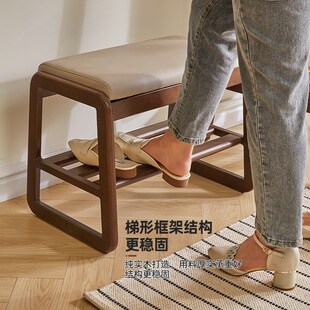 凳 家用门口实木换鞋 凳入户可坐鞋 架进门简约玄关收纳鞋 柜入门穿鞋