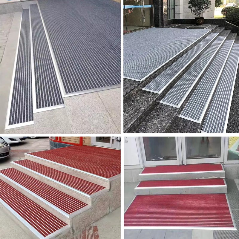 定做商用c铝合金地垫商场台阶防滑垫室外楼梯踏步垫门口防尘刮泥