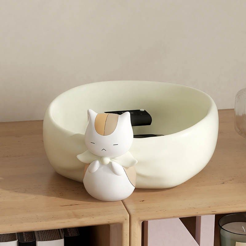 客厅电视柜桌面i玄关纸巾盒钥匙收纳装饰品抽纸盒娘口三三猫咪摆