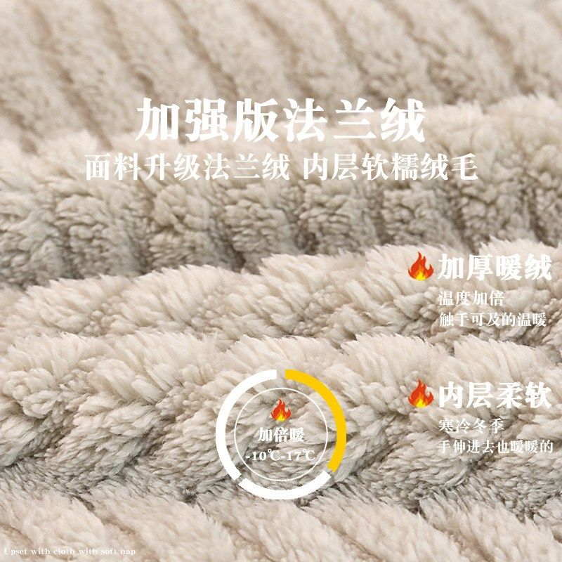 男士睡袍秋冬款冬季珊瑚t绒加厚加绒法兰绒浴袍家居服长款男款睡