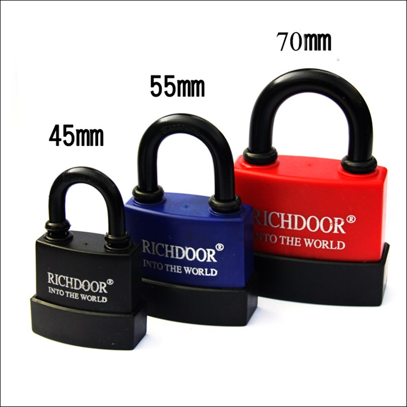 包胶防水挂锁大门锁防盗锁仓库锁大号锁防M水防锈锁头锁具锁子挂