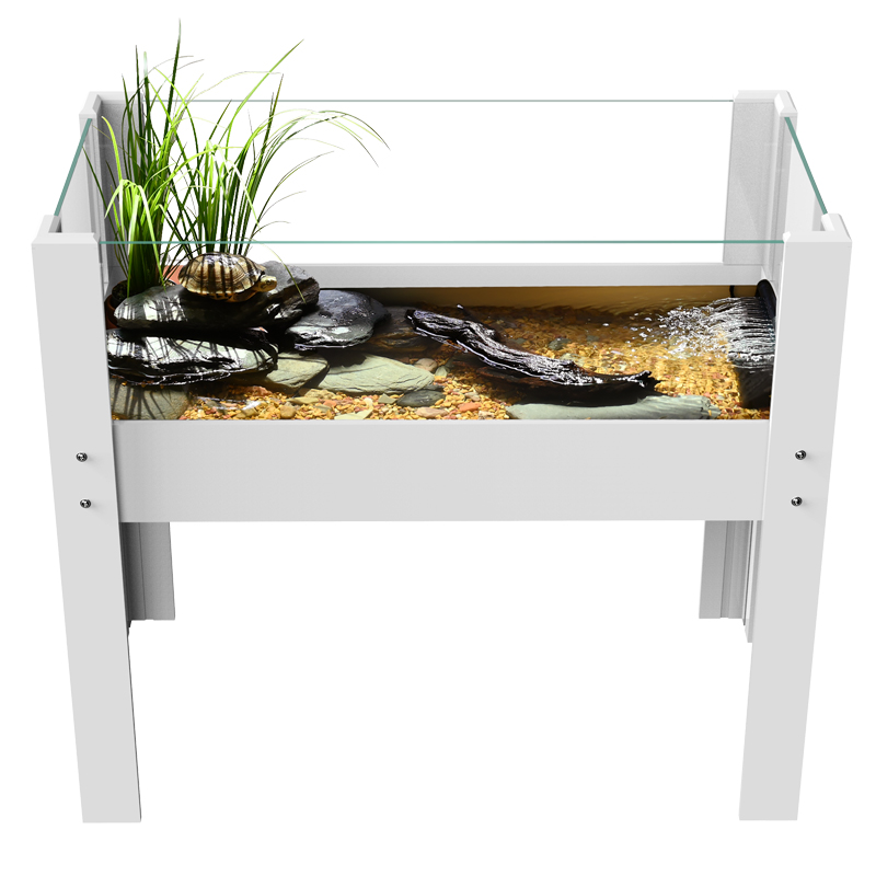 乌龟缸生态造景水l陆缸别墅家用客厅养大乌龟专用特大号玻璃饲养