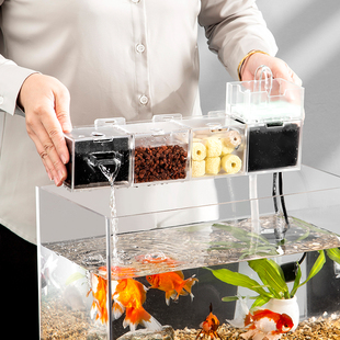 鱼缸过滤盒三合一增氧乌龟缸水族箱壁挂式上置内置静音Z循环净水