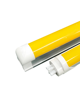 T8防紫外线led黄光灯管抗UV防曝光无尘N车间档案室黄色日光灯管