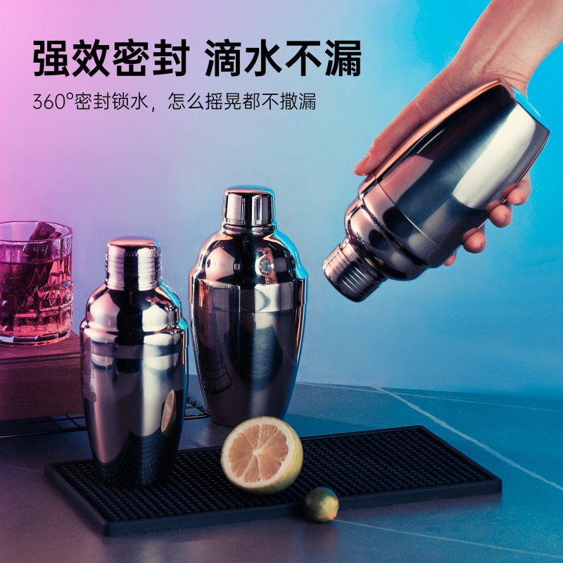 304不锈钢雪克壶调酒器套装鸡尾酒摇酒壶冰摇杯手摇X调酒用具工具