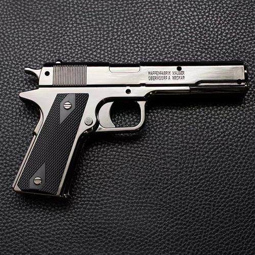创意手1911充气防风枪型火机全金属加重大火力个性影视道具1:5