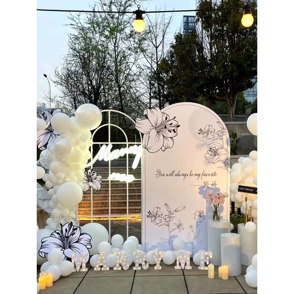 婚庆铁艺拱形背景花田喜事屏风婚礼迎宾区布置花架门橱窗装饰摆件