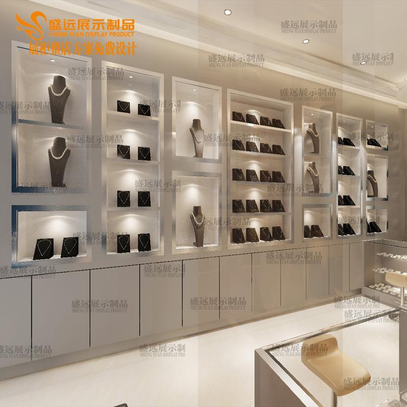 高柜珠宝展示柜玻璃柜台展示柜订做珠宝展柜木烤漆珠宝高柜