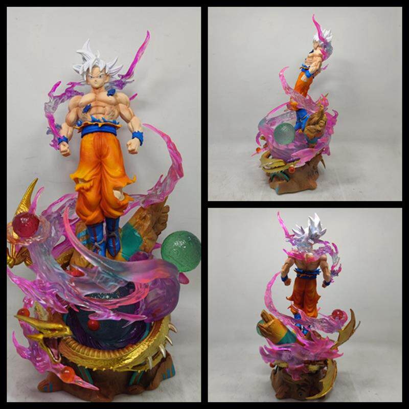 超级赛亚人GK自在极意功孙悟空白发觉醒可发光雕像模型摆件