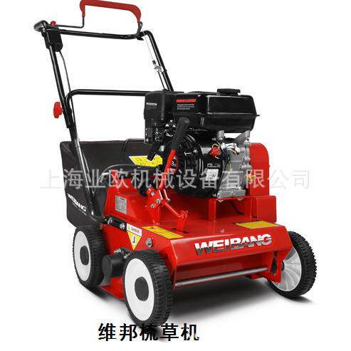维邦汽油动力草坪梳草机WB384RC手推式园林绿化梳草机