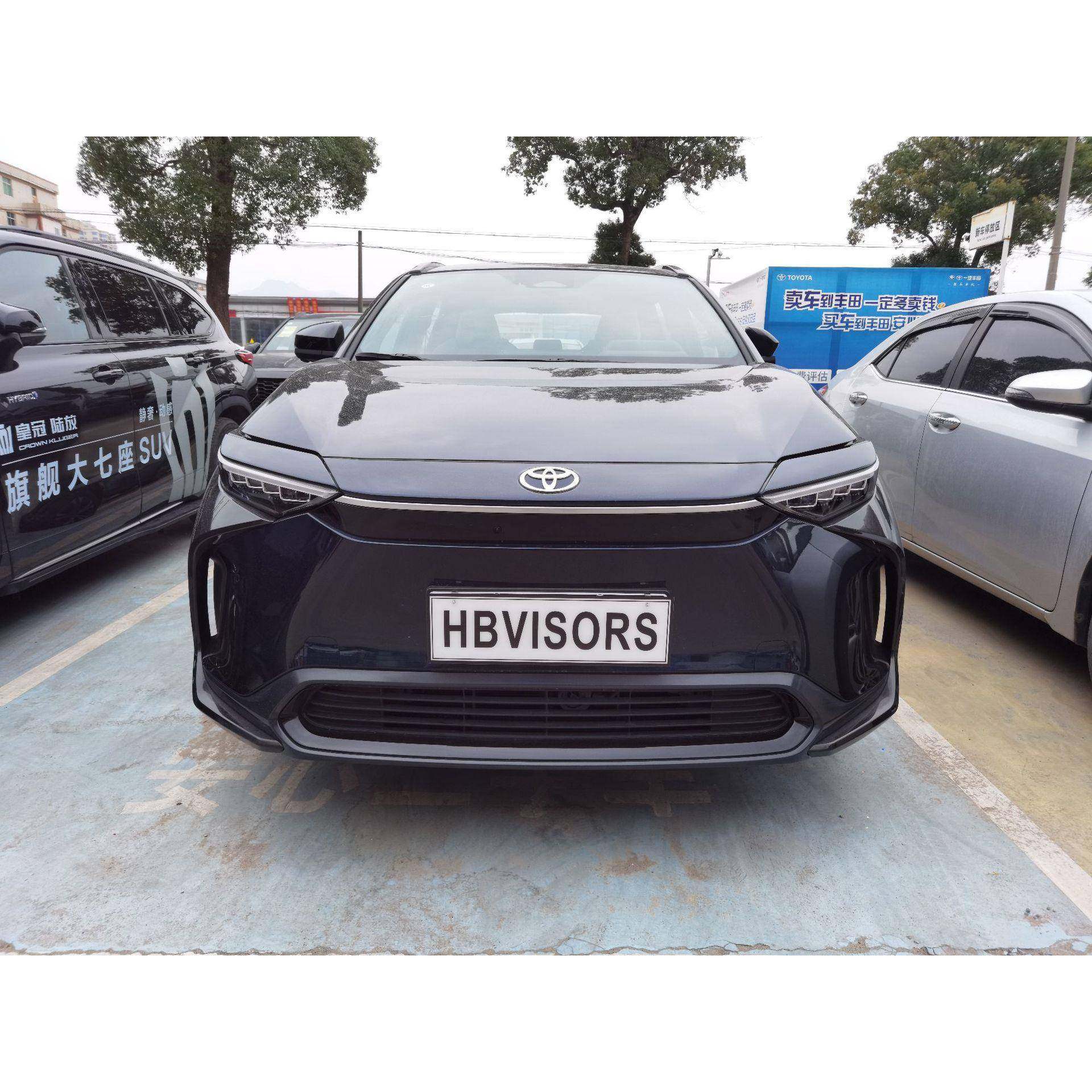 适用于22丰田BZ4X黑武士晴雨挡雨眉装饰改装遮雨档