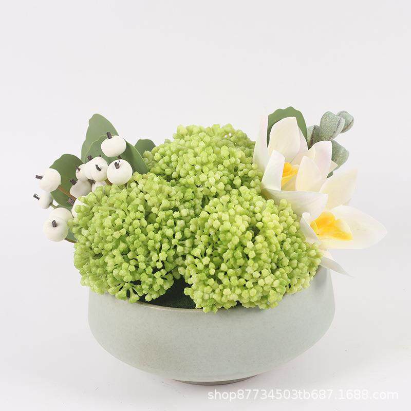 软装花艺绢花摆放新中式售楼部洽谈桌花高品质仿真花摆放陶瓷花瓶,鲜花速递/花卉仿真/绿植园艺,割草机/草坪机,淘宝优惠券,粉丝福利购,淘宝优惠卷