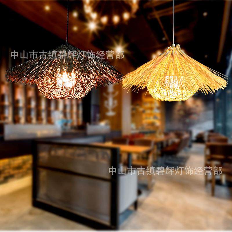 创意个性鸟窝藤编餐厅吊灯农家乐草帽藤艺复古饭店包间火锅店灯具,鲜花速递/花卉仿真/绿植园艺,割草机/草坪机,淘宝优惠券,粉丝福利购,淘宝优惠卷