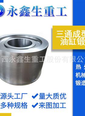 1.4568不锈钢锻件锻造大型三通成型机油缸锻件