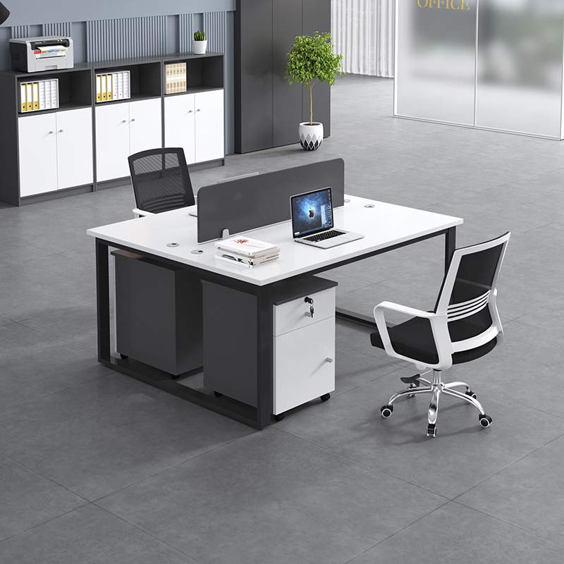 职员办公桌4人位学校组合办公桌简约现代办公桌子办公室屏风工位