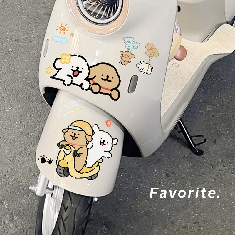 卡通电动车摩托车l汽车外部装饰贴纸个性创意车身贴车贴遮挡划痕