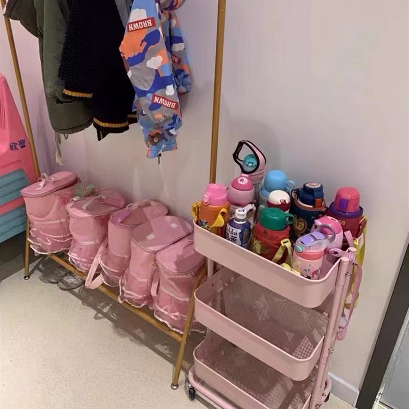 落地多层可移动零食m收纳架卧室婴儿用品小推车美容院幼儿园水杯