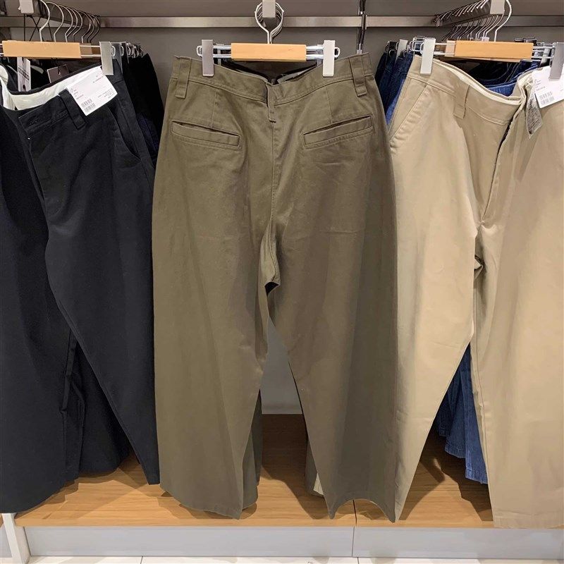 秋季试衣间合f作款男装加大宽腿无褶长裤廓形休闲阔感裤男 470549